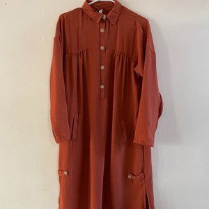 Jadid Midi Red Dress - Size EU 38